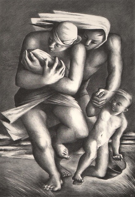 Benton Spruance, ‘Flight from the Beach’, 1939, Print, Lithograph, Dolan/Maxwell