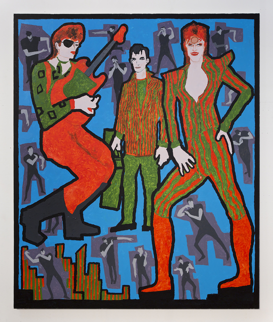 Derek Boshier, ‘David Bowie, Jack Kerouac, and David Bowie’, 2016, Painting, Acrylic on canvas, Gazelli Art House