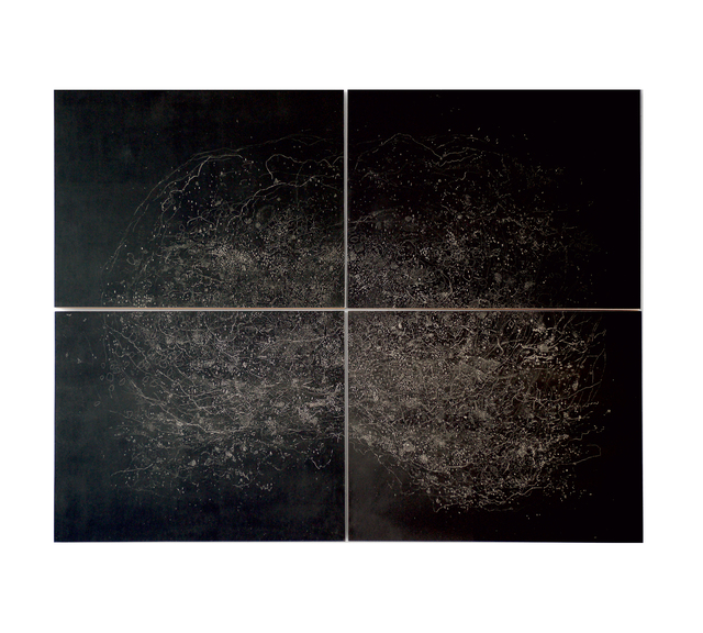 Muriel Moreau, ‘Noir chemin’, 2009, Print, Etchings printed on Okawara paper mounted on wood, Antonine Catzéflis