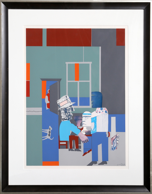 Romare Bearden, ‘Carolina Blue (Interior)’, 1970, Print, Silkscreen and Collage, RoGallery