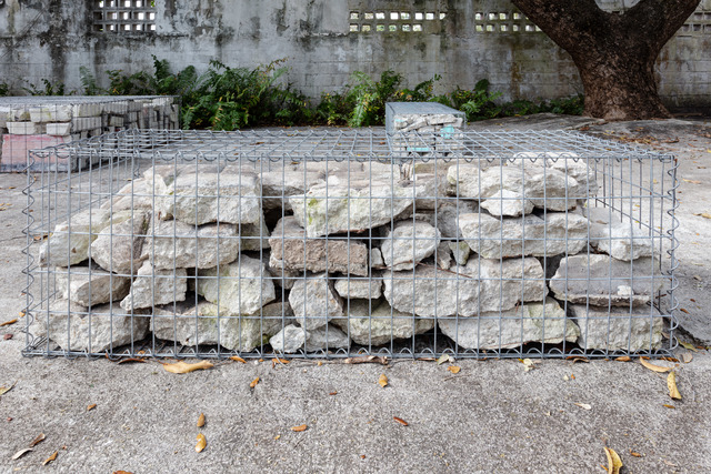 Tom Scicluna, ‘33324’, 2021, Sculpture, Gabion cage, steel and concrete, Nina Johnson