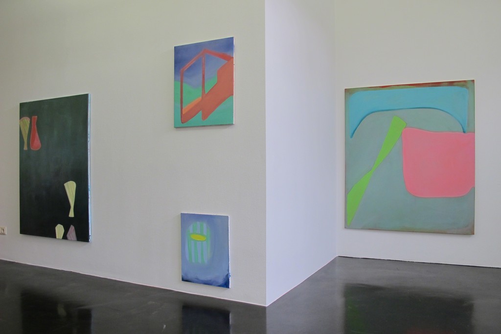 Installation shot of the solo exhibition 'Goodbye to my Imaginary Friends' with paintings 'Walk In The Woods', 'Like a Dragon', 'They Also Wave' and 'Let's Meet Again'. Installation shot of the solo exhibition 'Goodbye to my Imaginary Friends' with paintings 'Walk In The Woods', 'Like a Dragon', 'They Also Wave' and 'Let's Meet Again'.