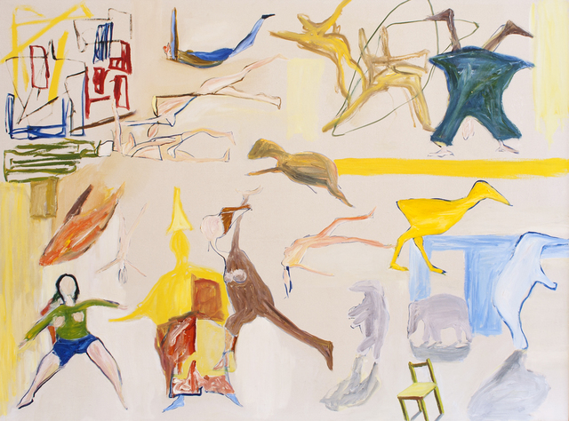 Ken Whisson, ‘Circus with Oriental Magician and Yellow Duck’, 16/4/1988 & 17/10/1988, Niagara Galleries
