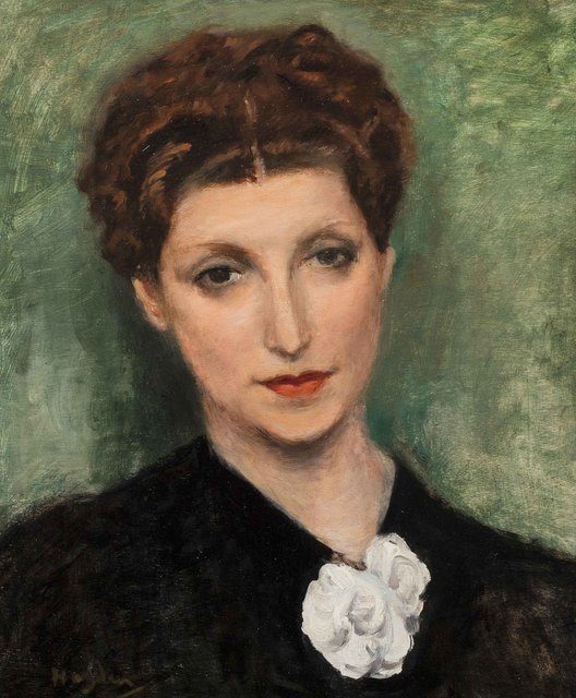 Henri Hayden, ‘Portrait de femme’, Painting, Oil on panel, Leclere