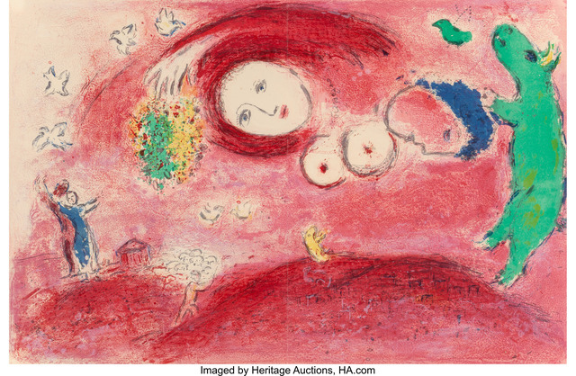 Marc Chagall, ‘Printemps au Pré, pl. 5, from Daphnis and Chloé’, 1961, Heritage Auctions