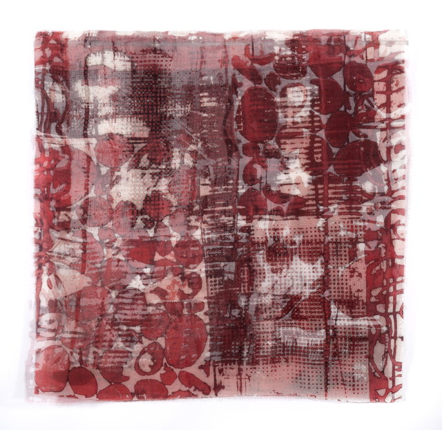 Dianne Koppisch Hricko, ‘Shift’, 2019, Textile Arts, Silk organza, silk habotai, MX dye, acrylic pole, InLiquid
