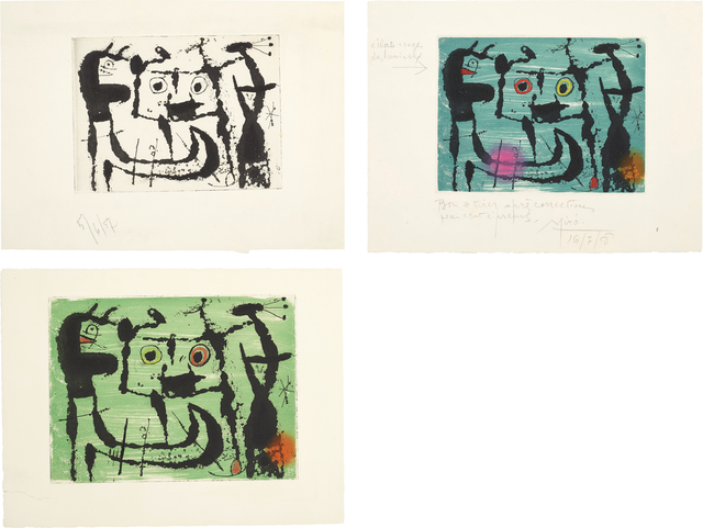 Joan Miró, ‘Le styx: three impressions’, 1958, Phillips