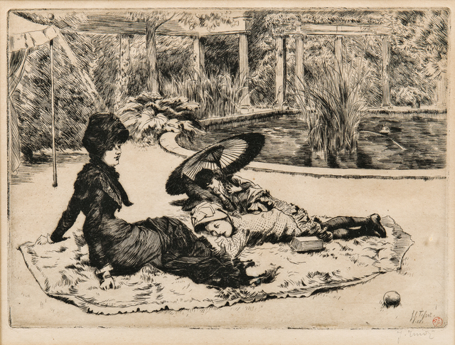 James Jacques-Joseph Tissot, ‘Sur l'herbe’, 1880, Print, Etching and drypoint on paper, Skinner