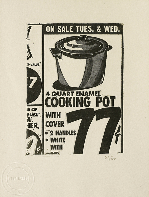Andy Warhol, ‘Cooking Pot, from International Anthology of Contemporary Engraving: The International Avant-Garde, Vol. 5, America Discovered’, 1962, Phillips