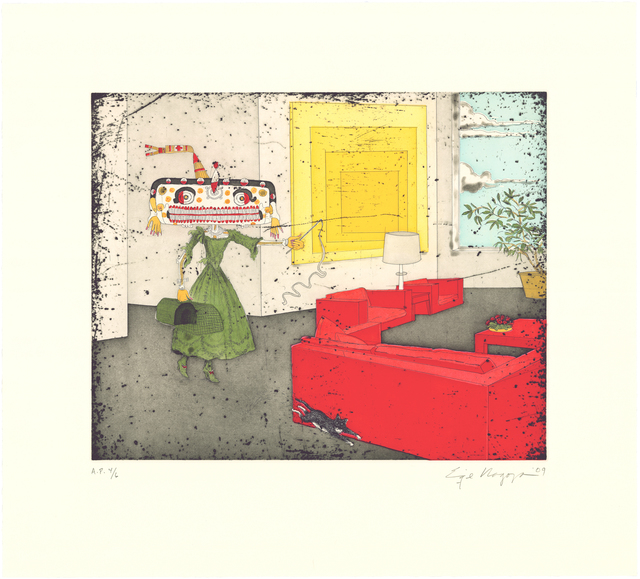 Enrique Chagoya, ‘Homage to the Un-Square and My Cat Frida’, 2009, Universal Limited Art Editions