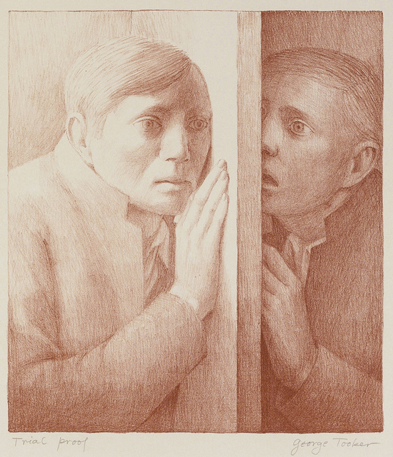 George Tooker, ‘Voice’, 1977, Print, Color lithograph on paper under glass, John Moran Auctioneers