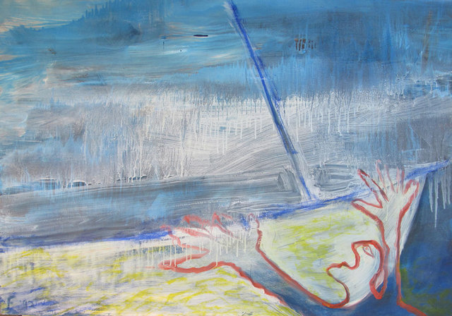 Lawrence Ferlinghetti, ‘Eco-Man’, 1992/2005, Painting, Oil on canvas, Rena Bransten Gallery