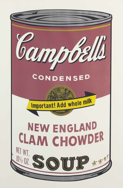 Andy Warhol, ‘New England Clam Chowder, from Campbell's Soup II’, 1969, Christie's