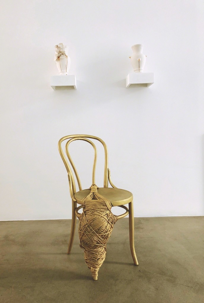 Olivera Parlić, Helping Leg (2010) and Valentina Savić, Existentialist Vases (2017). Photo Boris Burić Olivera Parlić, Helping Leg (2010) and Valentina Savić, Existentialist Vases (2017). Photo Boris Burić