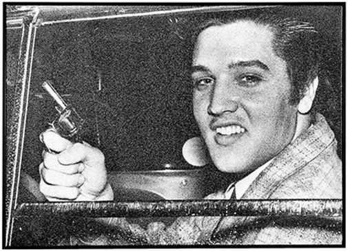 Russell Young, ‘Elvis Pistol’, 2011, Print, Diamond Dust on Screen Print, Maddox Gallery