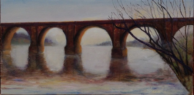 Bhavisha Patel, ‘Amtrak Bridge’, 2017, Painting, Oil on canvas, InLiquid