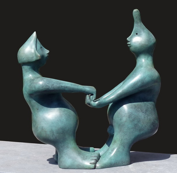 Le maghien, ‘Couple’, 2016, Sculpture, Bronze, Art Center Horus