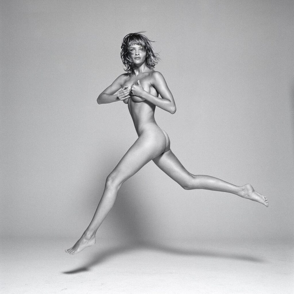Michel Comte - Helena Christensen, Save Safe Sex Campaign, 1993