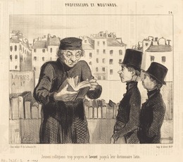 Honoré Daumier, ‘Jeunes collégiens... lavant jusqu'a leur dictionnaire latin’, 1846, National Gallery of Art, Washington, D.C.