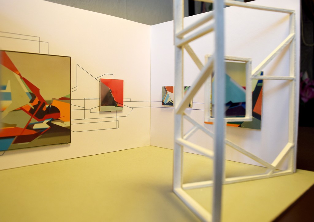View into the model for the solo booth by Marc von der Hocht; photo: Marc von der Hocht View into the model for the solo booth by Marc von der Hocht; photo: Marc von der Hocht