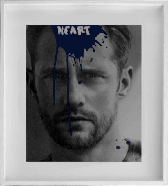 Hunter & Gatti, ‘Heart - Alexander Skarsgard ’, 2017, Photography, Acrylic paint on archival pigment print, The Art Design Project