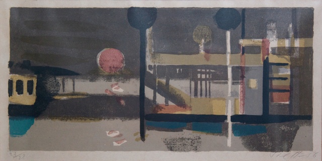 Bruno Saetti, ‘Piccolo Paesaggio col Sole’, 1954-1956, Print, Lithograph, Edition 23/28, Studio Mariani Gallery