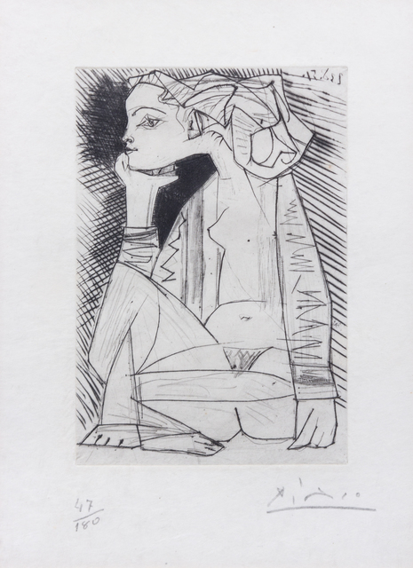 Pablo Picasso, ‘Femme assise en tailler: Geneviève Laport (from Recordant el Doctor Reventós)’, 1951, Hindman