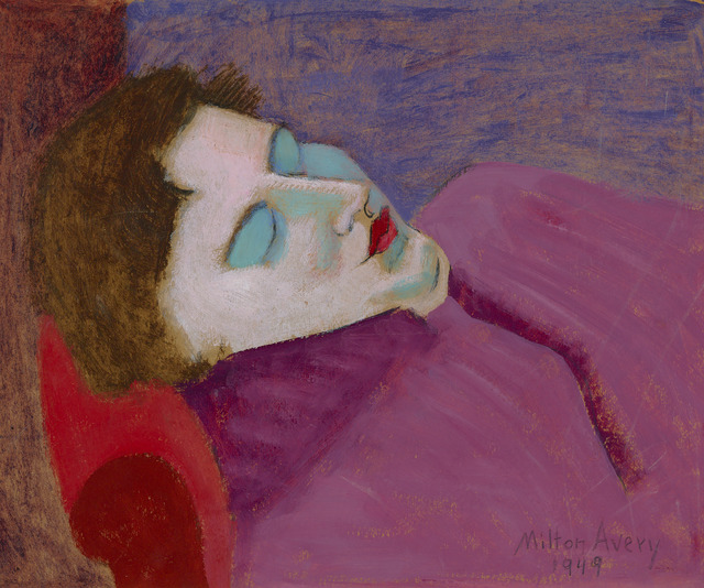 Milton Avery, ‘Sleeping Sally’, Dated 1949, Painting, Oil on board, M.S. Rau