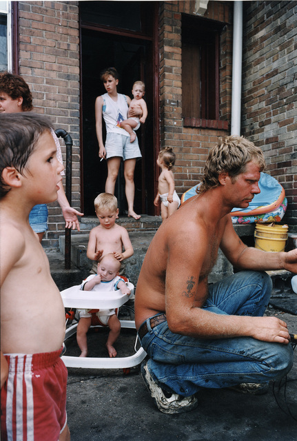 Doug DuBois, ‘Larry Fixes His Motorcycle, Avella, Pennsylvania’, 1994, Photography, Aperture Foundation