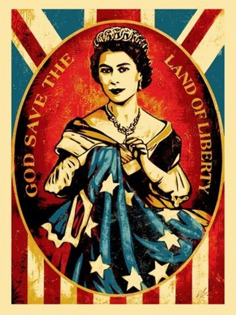 Shepard Fairey, ‘God Save the Queen’, 2012, Print, Screenprint on cream speckle tone paper, Alpha 137 Gallery
