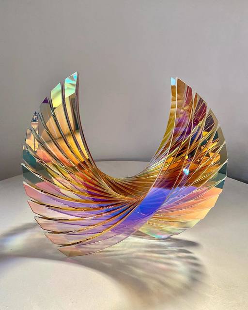 Tom Marosz, ‘Baby Wings’, 2020, Sculpture, Float glass, cut, grounded, sandblasted, air brushed and laminated, Avran Fine Art