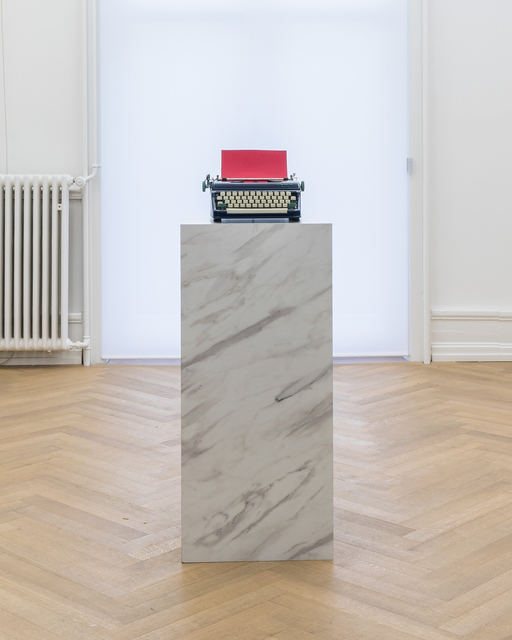 Jorge Méndez Blake, ‘Pause II (Red)’, 2019, Sculpture, Typewriter, marble, Mai 36 Galerie