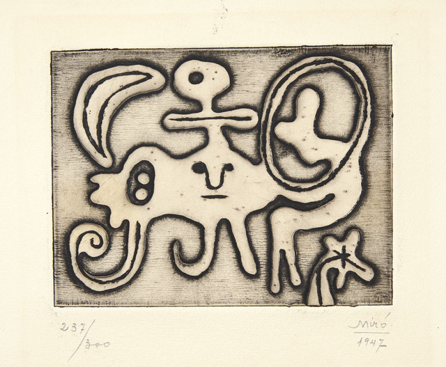 Joan Miró, ‘Femme et Oiseau devant la Lune, from Laurels Number One’, 1947, Christie's