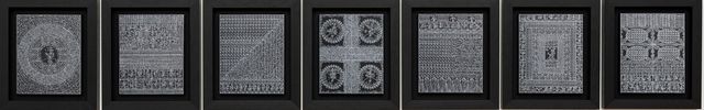 Rachid Koraïchi, ‘From the series Mouchoirs d'espoir - Handkerchiefs of Hope (set of 7) II’, 2019/2020, Painting, Acrylic on canvas, October Gallery