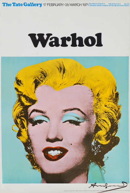 Andy Warhol, ‘Marilyn (Exhibition poster for Warhol: The Tate Gallery)’, 1971, Roseberys