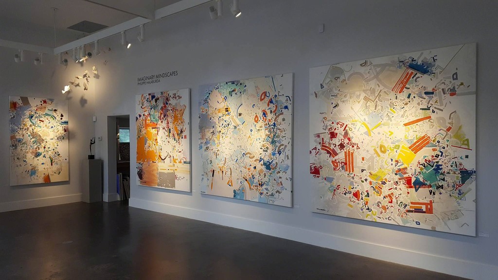 Left to Right:
"En Fabis Piecha", Philippe Halaburda, Acrylic, Felt Tip, Colored Pencil on Canvas, 75" x 47"
"Zysman", Philippe Halaburda, Acrylic, Felt Tip, Colored Pencil on Canvas, 76" x 68"
"Sohn Botany is Mine", Philippe Halaburda, Acrylic, Felt Tip, Colored Pencil on Canvas, 79" x 78"
"Kid Atlaas Meriko", Philippe Halaburda, Acrylic, Felt Tip, Colored Pencil on Canvas, 79" x 77" Left to Right:
"En Fabis Piecha", Philippe Halaburda, Acrylic, Felt Tip, Colored Pencil on Canvas, 75" x 47"
"Zysman", Philippe Halaburda, Acrylic, Felt Tip, Colored Pencil on Canvas, 76" x 68"
"Sohn Botany is Mine", Philippe Halaburda, Acrylic, Felt Tip, Colored Pencil on Canvas, 79" x 78"
"Kid Atlaas Meriko", Philippe Halaburda, Acrylic, Felt Tip, Colored Pencil on Canvas, 79" x 77"