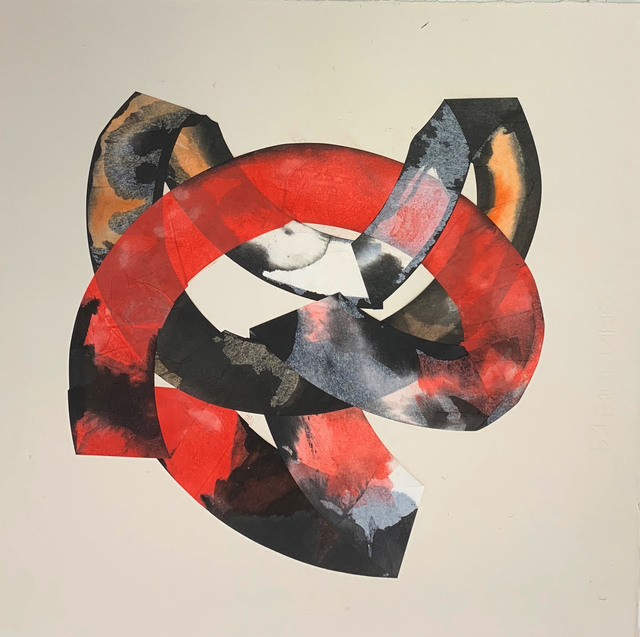 Margaret Manchee, ‘Loop’, 2019, Drawing, Collage or other Work on Paper, Chin colle collage with washi paper, Firestation Print Studio