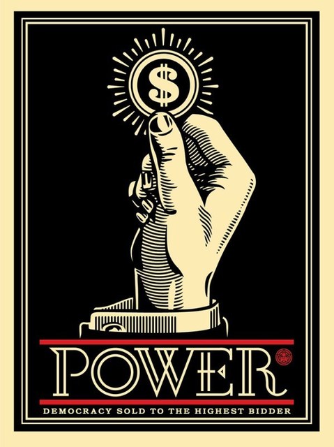 Shepard Fairey (OBEY), ‘Power Bidder’, 2015, AYNAC Gallery