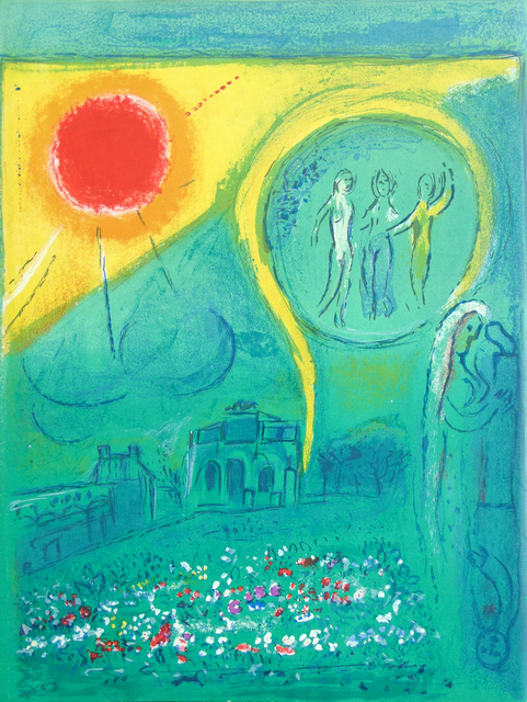 Marc Chagall, ‘The Carrousel of the Louvre, from: Derrière le Miroir | La Carrousel du Louvre’, 1954, Print, Original Lithograph in Colours on Wove Paper, Gilden's Art Gallery