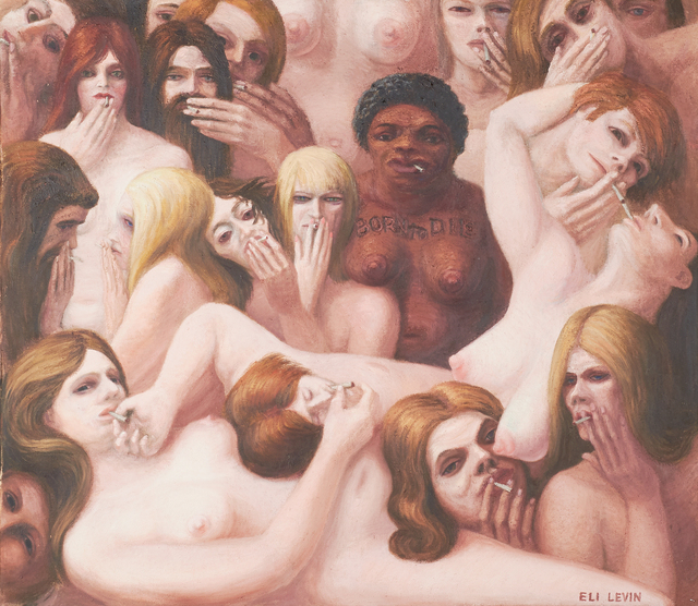Eli Levin, ‘Untitled (Born to Die)’, Painting, Oil on canvas (framed), Rago/Wright