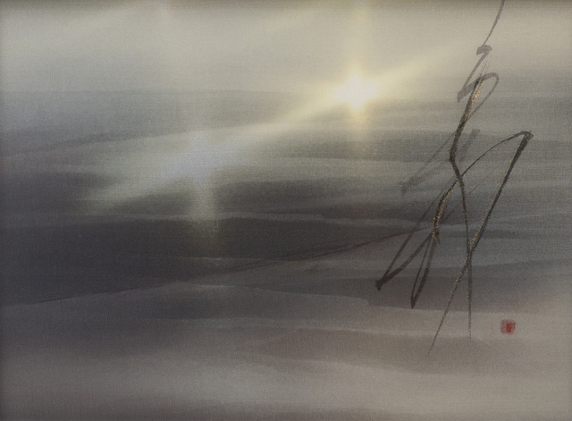 Chaco Terada, ‘I Will See 1’, 2018, Mixed Media, Archival pigment print on layers of silk organza with sumi ink and mineral pigments, Valley House Gallery & Sculpture Garden