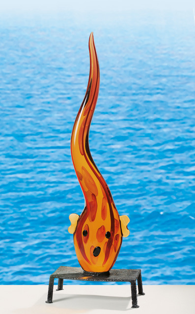 Kiki Kogelnik, ‘Fire Head’, 1996, Sculpture, Murano glass, metal stand, Galerie Kovacek & Zetter
