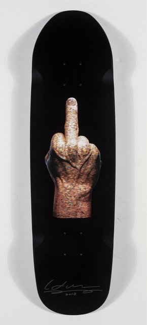 middle finger skateboard deck