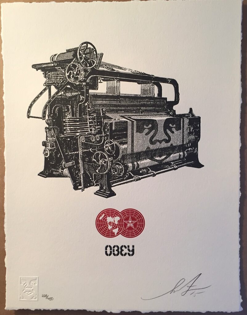 Shepard Fairey Letterpress "Obey Printing Press"