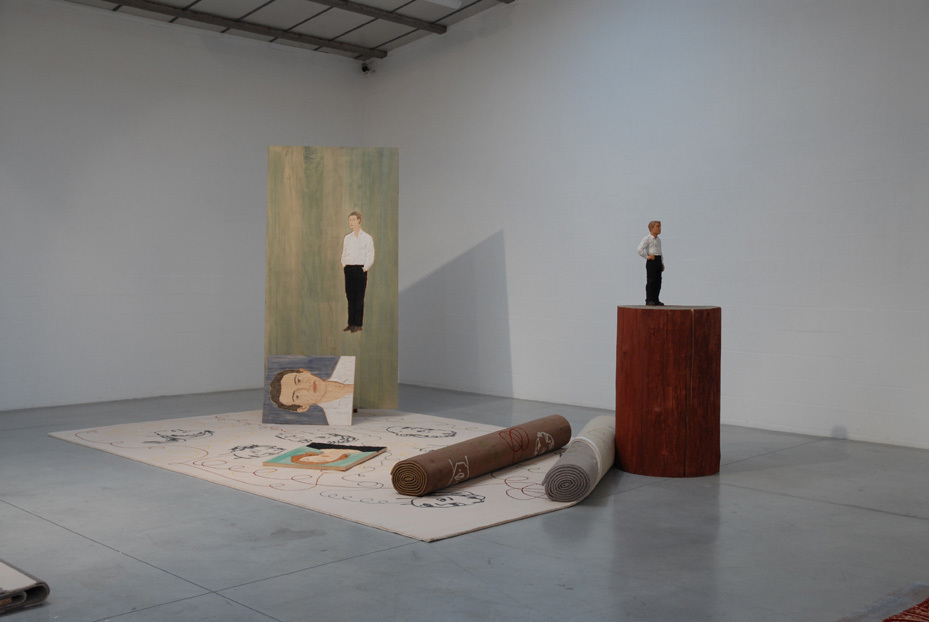 Art of the Loom, 2011 - Stephan Balkenhol, installation of carpets and sculptures Art of the Loom, 2011 - Stephan Balkenhol, installation of carpets and sculptures