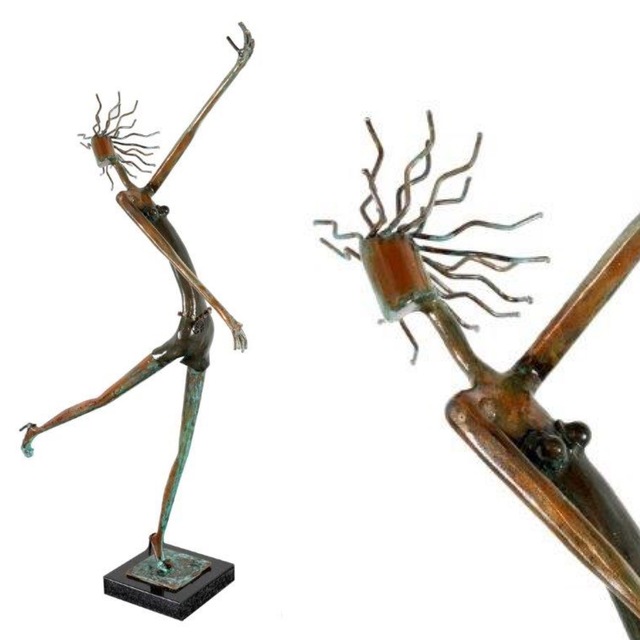 Rafael Cabrera, ‘Pamelina ’, 2021, Sculpture, Bronze + oxide + granite base, Biaggi & Faure Fine Art