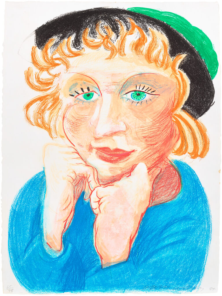 David Hockney - Celia with Green Hat, from Moving Focus (T.G. 274, M.C.A.T. 268)