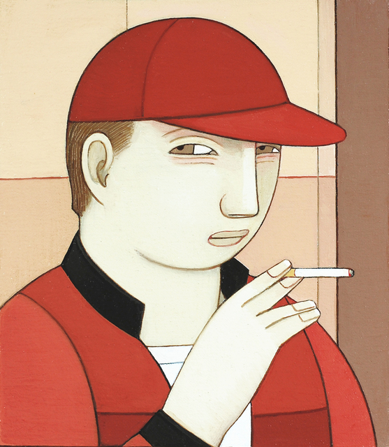 Andrew Stevovich, ‘Young Man Smoking’, 2016, Painting, Oil on linen, Adelson Galleries