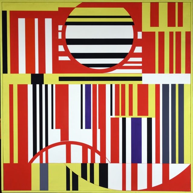 Günter Fruhtrunk, ‘Gelb Rot Violett’, 1961, Painting, Casein on hardboard, Galerie Gimpel & Müller