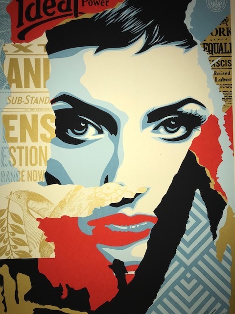 Shepard Fairey, ‘"Ideal Power"’, 2018, Print, Gold Metallic Inks, New Union Gallery